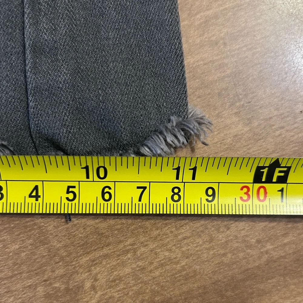 Pistola x Anthropologie Low Rise Gray Flare Jeans Frayed Hem 29 (30x32)⁠ HH